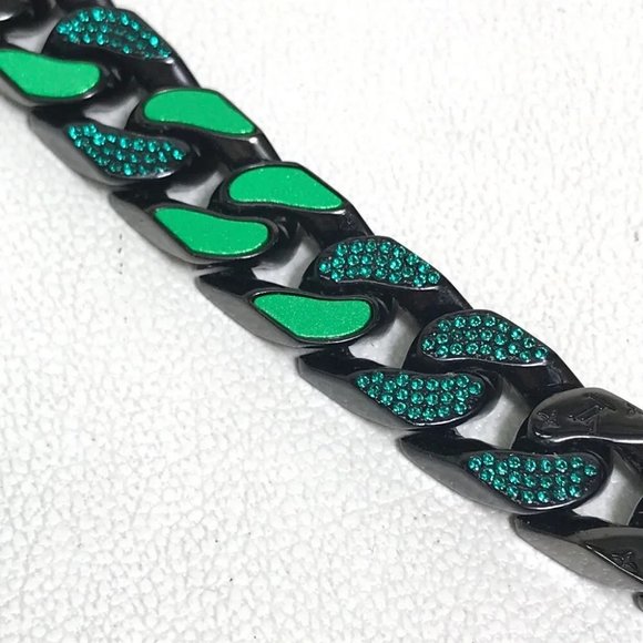 Auth LOUIS VUITTON MP2853 LV Collier Chain Links Patches Accessories Necklace - Picture 6 of 14